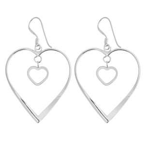 Large Double Heart Earrings