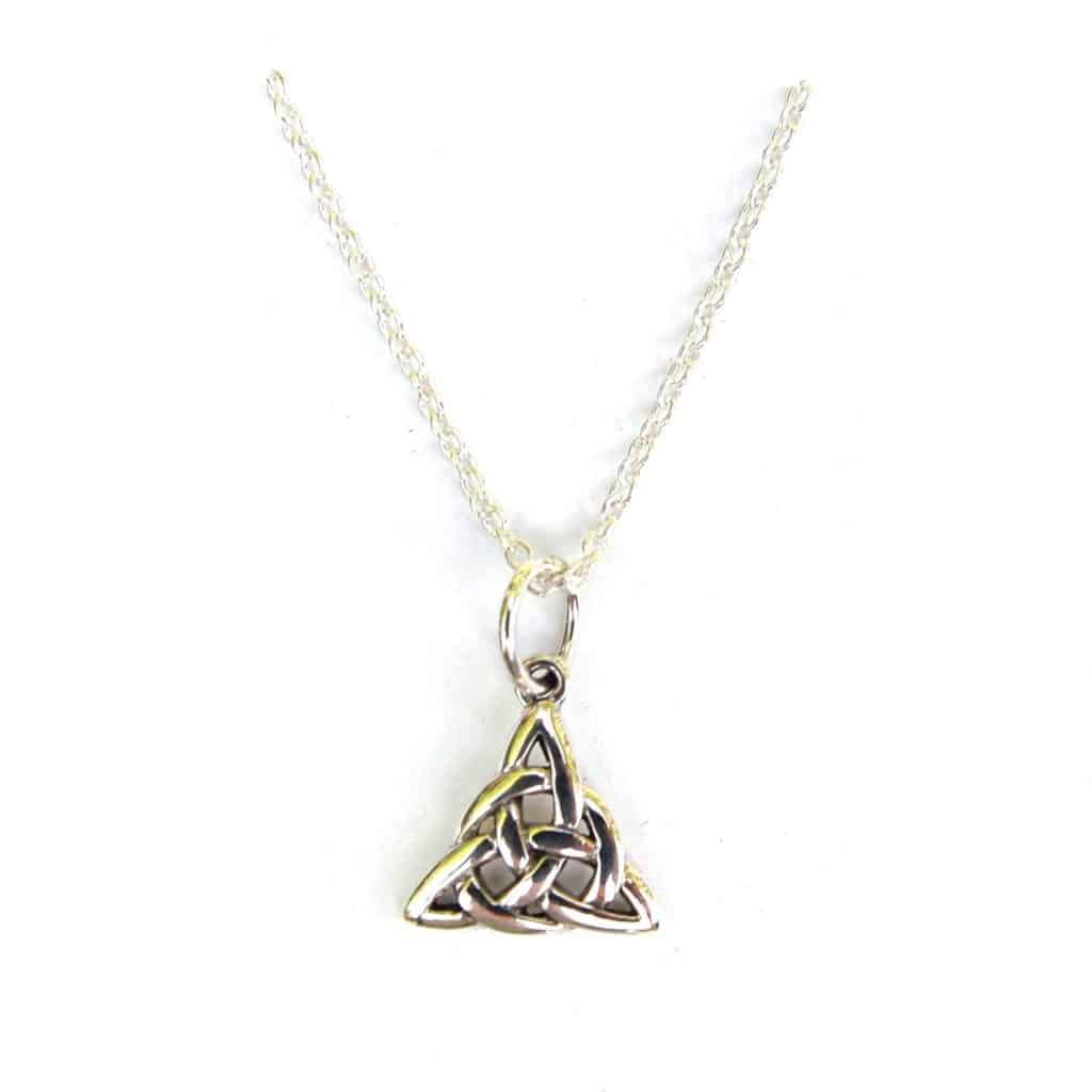 Dainty Triple Triquetra Necklace.