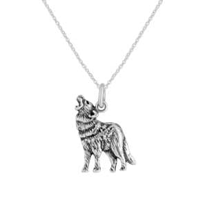 Lovely Howling Wolf Pendant