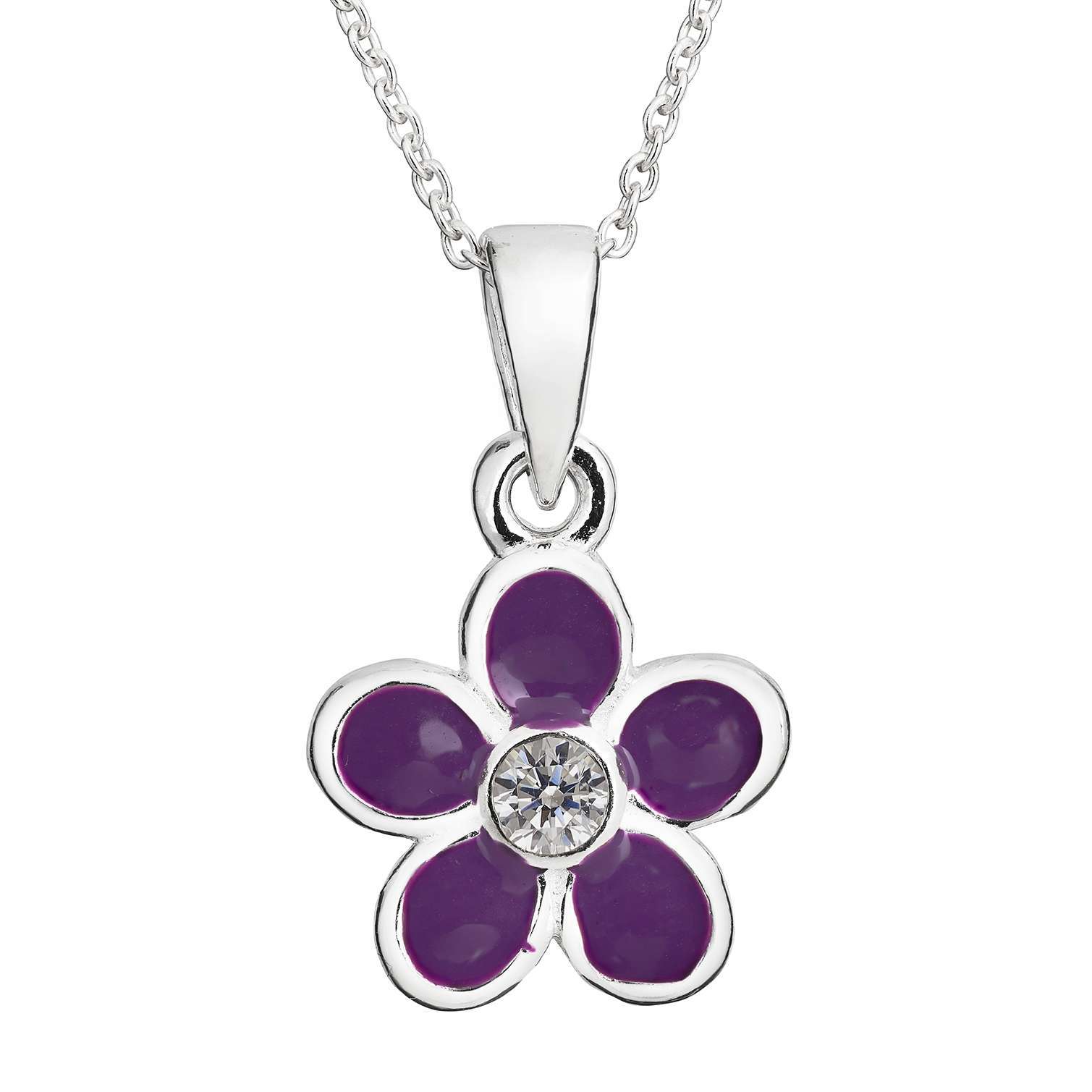 Childs Purple Flower Necklace