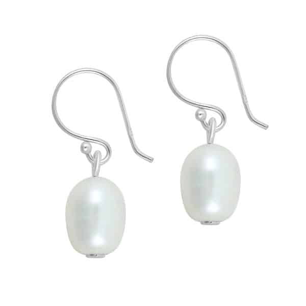 Black Freshwater Pearl Circular Drop Earrings main image 1