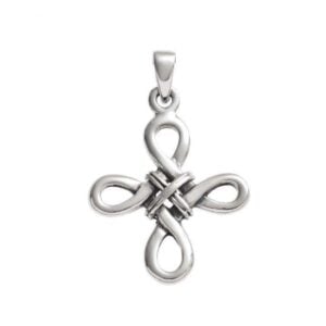 Silver Plated Witch’s Knot Pendant – Anti-Tarnish Finish