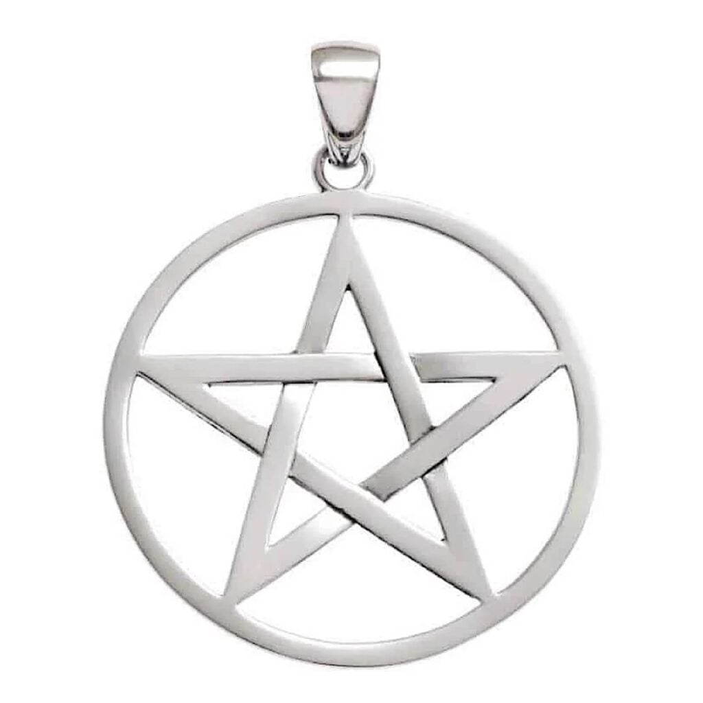 Silver Plated X Large Pentagram Pendant