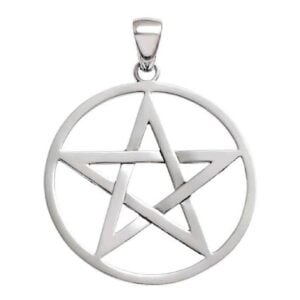 Silver Plated X Large Pentagram Pendant